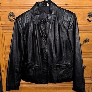 Preston & York Classic Black Leather Jacket